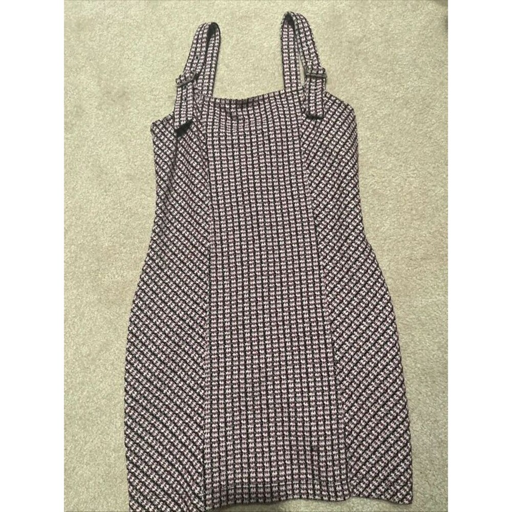 Forever 21 purple and cream plaid women dress